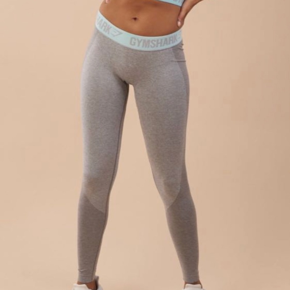SOLD Gymshark Light Grey Marl/Turquoise Flex